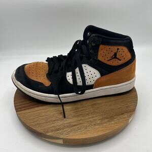 Nike Air Jordan 1 Mid Left Shoe Only Black Tan 7.5W